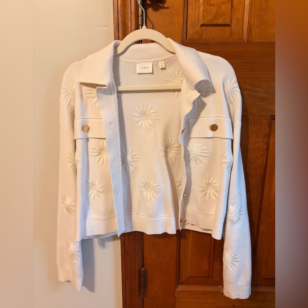 Cyrus Cream Knit Sweater cardigan